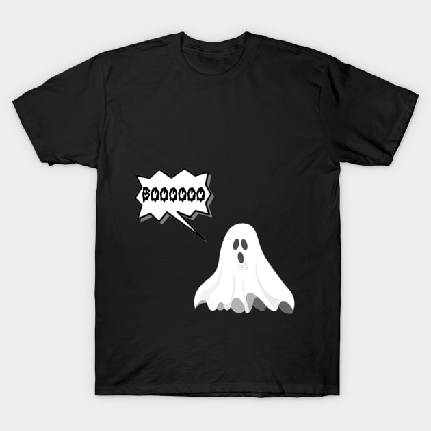 Halloween boo ghost T-Shirt by Welshsparkle